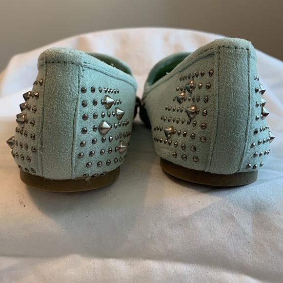Seafoam suede & rivets flats - Picture 5 of 5
